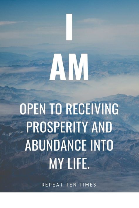 I am open to receiving prosperity and abundance into my life. #affirmations Manifesting Career, Open To Receive, Manifesting Quotes, Open To Receiving, Manifesting Journal, Prosperity And Abundance, Wealth Affirmations, Secret Law Of Attraction, Manifestation Law Of Attraction