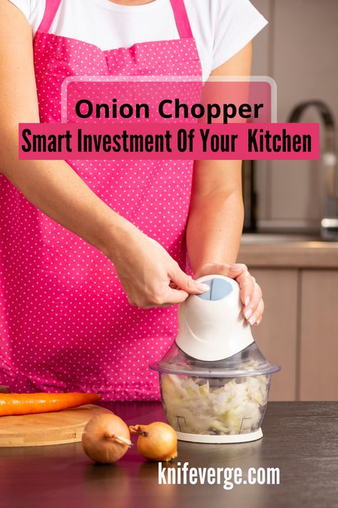 Chopping onions by hand is tedious and the worse thing is it gets your eyes watery and irritated.Here , we bring you the best onion chopper which is the biggest solution to the most dreaded part of cooking prep. Chopping Onions, Onion Chopper, Cooking Prep, In Kitchen, Kitchen Utensils, Chopper, Onions, Investment, Good Things