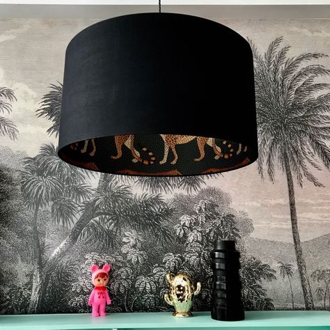 Mad About The House, Handmade Lampshades, Black Lampshade, Quirky Decor, Sauce Pot, Table Diy, Red Candy, Chandelier Design, Drum Lampshade