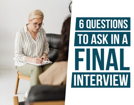 In any job interview, it’s important to ask questions. But in a final interview, you need to make sure you’re asking the right ones. Here are 6 questions to ask in a final interview that will help you get the information you need to make a decision about whether or not to accept a job offer. Final Interview Tips, Final Interview Questions, Second Interview Questions, Teacher Interview Questions, Leasing Consultant, Teacher Interview, Interview Questions To Ask, Teacher Interviews, Work Advice