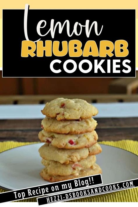 Lemon Rhubarb Cookies Recipes Rhubarb, Lemon Rhubarb, Melt In Your Mouth Cookies, Rhubarb Desserts Recipes, Rhubarb Cookies, Cookies Lemon, Lemon Cookies Recipes, Rhubarb Desserts, Lemon Bar