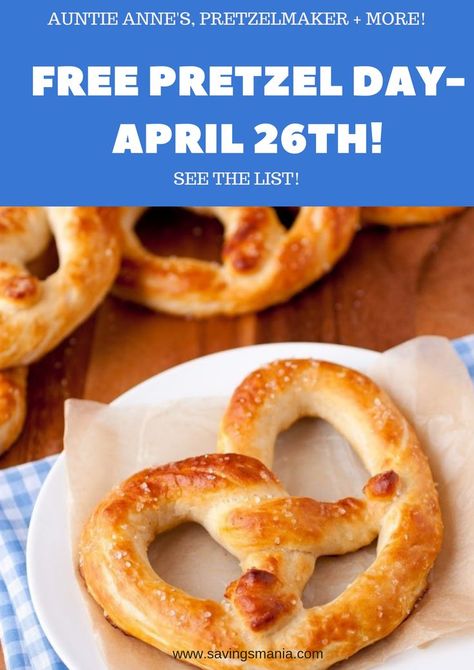 Free Pretzel Day: Auntie Anne's, More - Consumer News - SavingsMania Keto Pretzels, Keto Orange Chicken, National Pretzel Day, Cinnamon Pretzels, Low Carb Casserole, Pretzel Day, Slight Edge, Recipe Low Carb, Keto Eating