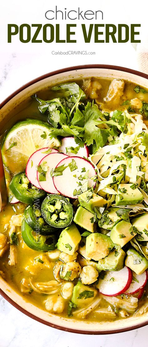 How To Make Mexican Sopas, Chicken Pozole Soup, Chicken Pizzoli Soup, Turkey Posole, Posole Verde Recipe, Mexican Posole, How To Make Pozole, Chicken Pozole Verde, Posole Recipe Chicken