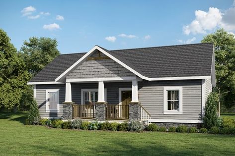 BuilderHousePlans.com Plan 44-225 Gabled Front Porch, Split Bedroom, Large Laundry Rooms, Bedroom Layout, Ranch House Plan, Craftsman Style Homes, Craftsman Style House Plans, Craftsman House Plan, Tub Shower