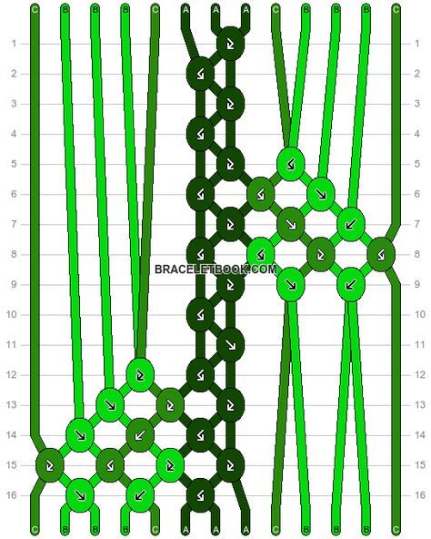 Vine Friendship Bracelets, Leaves Friendship Bracelet Pattern, Cute Bracelet Patterns, Bracelet Normal Patterns, Plant Friendship Bracelet Pattern, Normal Pattern Friendship Bracelet, Vine Bracelet, Normal Pattern Bracelet, Frendship Bracelets