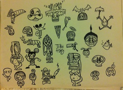 Tiki tOny tattoo flash Flash Doodles, Room Tattoo, Tiki Tony, Tiki Pop, Tiki Design, Tiki Culture, Tiki Tattoo, Tiki Tiki, Tiki Art