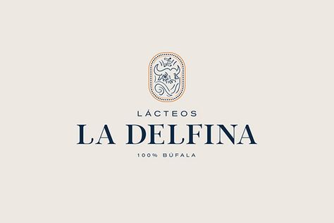 La Delfina on Behance Italian Logo, Resort Branding, Buffalo Milk, Sea Logo, Elegant Illustration, Branding Design Studio, Milk Products, Hotel And Resort, Food Logo Design