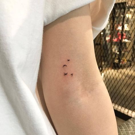 Small Bird Tattoos, Tiny Bird Tattoos, Bird Tattoos For Women, Instagram Minimalist, Tiny Tattoos For Women, Flying Tattoo, Petite Tattoos, Inspiration Tattoos, Cute Tiny Tattoos