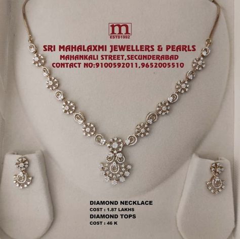 Light Weight Diamond Necklace, Jewellery Design Gold, Earrings With Price, Pretty Gold Necklaces, Latest Gold Jewellery, Diamond Necklace Indian, Diamond Necklace Simple, Gold Jewels Design, Choker Necklace Designs