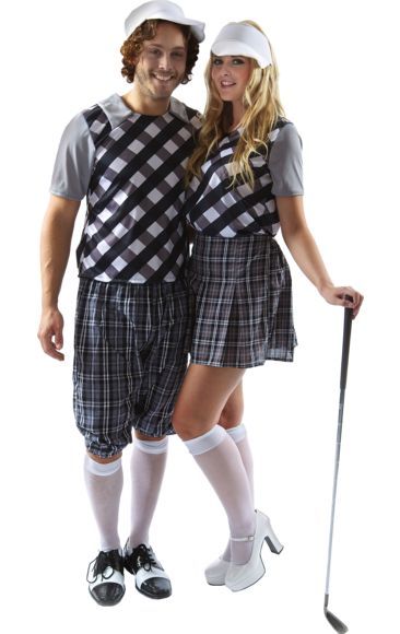 Golf Halloween Costume, Partner Outfits, Golf Costume, Golf Costumes, Pub Golf, Golf Halloween, Funny Couple Costumes, Funny Disney Shirts, Couple Costumes