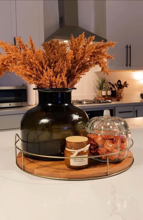 Fall Apartment Decor, Fall Room Decor, Easy Fall Decor, Countertop Decor, Fall Kitchen Decor, Cozy Fall Decor, Fall Decor Inspiration, Counter Decor, Fall Deco