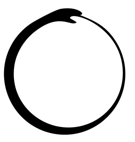 Simple minimalistic ouroboros. Simple Ouroboros Tattoo, Ouroboros Tattoo Minimalist, Ouroboros Drawing, Ouroboros Meaning, Ouroboros Tattoo, Tattoo Line, Ballet Posters, Alien Tattoo, World Wallpaper