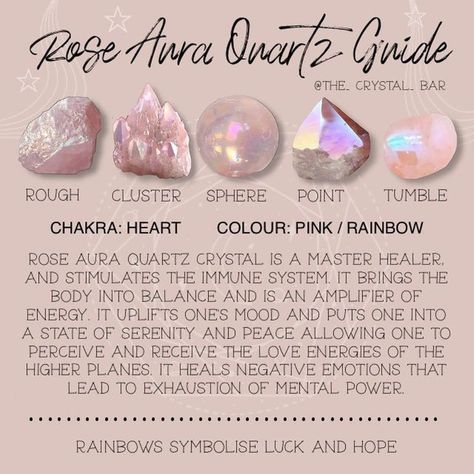 Rose Quartz Meaning, Rose Aura Quartz, Pink Aura Quartz, Rose Aura, Crystal Healing Chart, Healing Crystals For You, Rose Quartz Healing, Aura Quartz Crystal, Crystal Guide