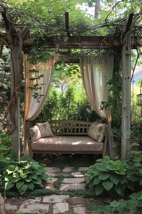 Latest garden landscaping garden decor ideas garden inspiration garden weddings Reading Nook Outside Outdoor Spaces, Outdoor Book Nook, Garden Reading Area, Garden Reading Nook, Garden Book Nook, Rustic Gazebo, Outdoor Reading Nooks, Reading Garden, Sacred Garden