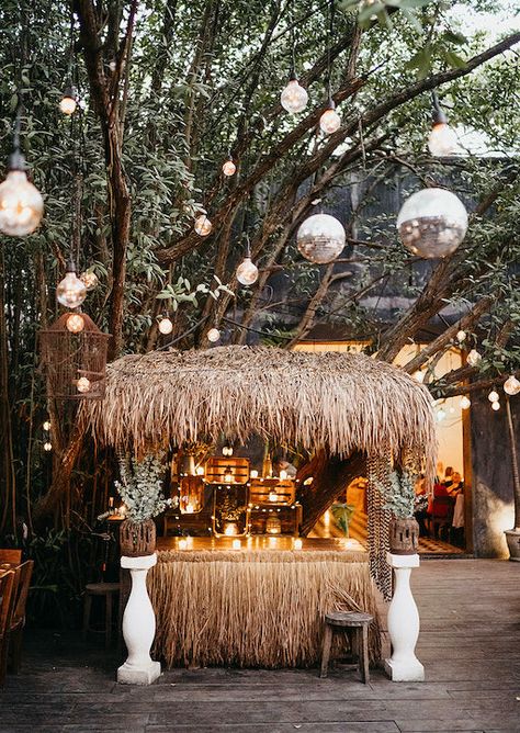 Jungle Wedding Theme, Tulum Party, Holbox Island, Boho Bar, Filipino Wedding, Fiesta Tropical, Disco Theme, Tulum Wedding, Cocktails Bar