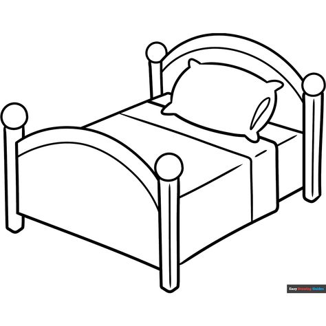 Free Cartoon Bed Coloring Page for Kids Cartoon Bedroom Ideas, Bed Sheets Drawing, Bed Cartoon Drawing, Bed Drawing Easy, Bed Clipart, Bed Cartoon, Bed Drawing, Mystery Island, Easy Drawing Guides