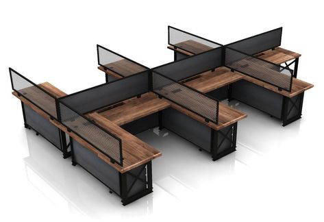 Carruca Workstation | Iron Age Office Warehouse Office Space, Modern Industrial Office, Industrial Workstation, Industrial Office Furniture, Workspace Office, Love Much, Warehouse Office, Industrial Office Design, Cool Office Space