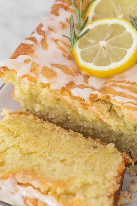 Lemon And Rosemary Cake, Summer Loaf Cake, Best Lemon Loaf, Lemon Rosemary Cake, Quit Teaching, Dessert Loaf, Monkey Bread Recipe Easy, Lemon Loaf Cake, Buttered Vegetables