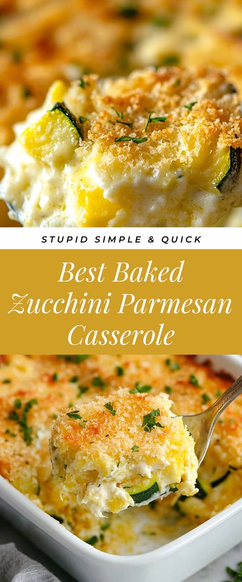 Image for Best Baked Zucchini Parmesan Casserole Recipes Made With Zucchini, Easy Dinner Healthy Quick, Side Dishes Weeknight, Vegetarian Ideas Easy, Great Veggie Sides, Easy Low Carb Casseroles, Low Carb Recipes With Zucchini, Keto Veggie Bake, Easy Cheesy Zucchini Bake