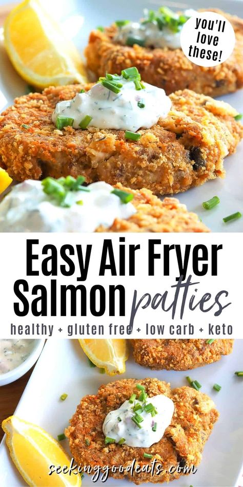 Mexican Salmon Patties, Healthy Salmon Patties, Air Fryer Salmon Patties, Low Carb Salmon Patties, Cook Frozen Salmon, Canned Salmon Patties, Gluten Free Salmon, Low Carb Salmon, Canned Salmon Recipes