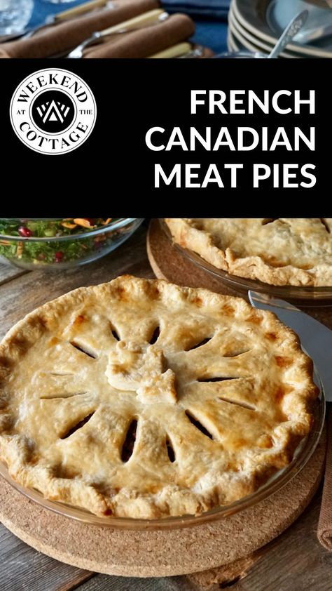 Canadian Pork Pie Recipe, French Pork Pie Recipe, French Meat Pie Recipe, Tortiere Recipe, French Canadian Meat Pie Recipe, Canadian Meat Pie Recipe, Canadian Meat Pie, French Meat Pie, Pork Pie Recipe