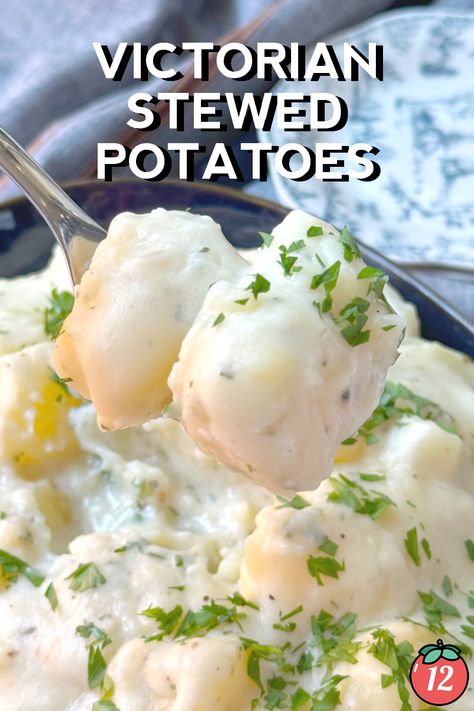 Victorian Stewed Potatoes | 12 Tomatoes 12 Tomatoes Victorian Stewed Potatoes, Good Potatoes Recipes, Victorian Stewed Potatoes, Stewed Potatoes Old Fashioned, Potato Ideas For Dinner, Potato Side Dishes Easy Oven, Stewed Potatoes Southern, New Potatoes Recipes, Baked Beets