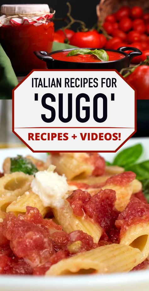 What is an Italian sugo recipe? Discover our recipes for the top Italian 'sugo' recipes that Italians in Italy are searching for on YouTube!

#sauces #italianfood #recipe Sugo Recipe Pasta Sauces, Sugo Sauce Recipe, Pork Sugo Recipe, Pork Sugo, Sugo Sauce, Sugo Recipe, Italian Sides, Italian Sauce Recipes, Italian Feast