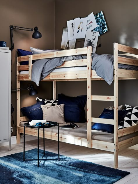 Ikea Mydal Bunk Bed Hack, Affordable Bunk Beds, Ikea Mydal, Single Loft Bed, Convertible Bunk Beds, Ikea Canada, Single Bunk Bed, Beds For Small Spaces, Best Home Interior Design