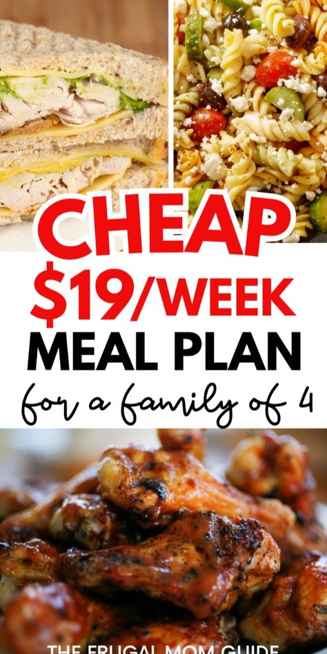 Cheap Meals on a Budget ($19/Week Meal Plan for a Family on a Tight Budget). When money is extremely tight, have faith and try this meal plan. This works for a family of 4 and includes some delicious meals that are quick and easy. super cheap meals, dirt cheap meals, cheap meals for large families, cheal meals plans, easy cheap meals, cheap meals for a crowd, cheap meals for one, cheap meals on a budget families, cheap meals on a budget for two, cheap meals on a budget dinners, weekly menu on a budget #cheapmealsonabudget #budgetmeals Cheap Meals For A Crowd, Cheap Meals On A Budget Families, Cheap Meals For A Week, Meal Planning Family Of 5, Budget Meal Planning For Two, Cheap Meals For One, Meal Prep Cheap, Menu On A Budget, Meal Planning For Two