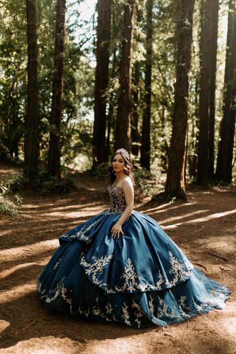 Princess Shoot Photoshoot, Forest Quince Photoshoot, Grown Photoshoot, Quinceañera Poses Ideas, Ball Gown Photoshoot, Emerald Quince, Quinceanera Poses, Quince Picture Ideas, Quince Photos