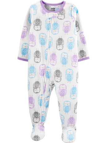 Buy Child of Mine made by Carter's Girls Blanket Fleece - owl from Walmart Canada. Shop for more Toddler Girls Sleepwear available online at Walmart.ca Infant Pajamas, Baby Leotard, Owl White, Baby Footie Pajamas, Sleeper Pajamas, Owl Blanket, Blanket Sleeper, Warm Pajamas, Climbing Clothes