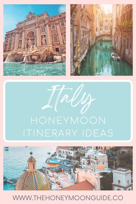 Discover the best Italy honeymoon destinations with our Italy honeymoon itinerary ideas. From Venice, Rome, Milan and Florence to Puglia, Sardinia, Tuscany, Cinque Terre, Lake Como, the Amalfi Coast + more. We’ve even included some off the beaten track Italy honeymoon spots. Embrace La Dolce Vita on your honeymoon in Italy. Click the link to read or pin to read later! ✈️🤍 Italy Honeymoon Itinerary, Honeymoon Italy, Honeymoon In Italy, Honeymoon Itinerary, Italy Trip Planning, Europe Honeymoon, Rome Itinerary, Getting Married In Italy, Italy Honeymoon