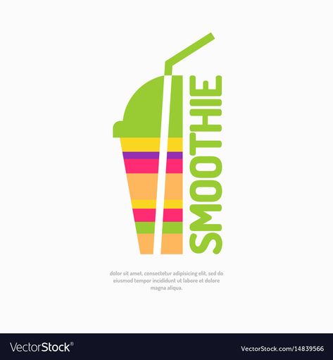 Smoothie Logo Design Branding, Smoothie Logo Design, Drink Logo Design Ideas, Smoothie Illustration, Shake Logo, Smoothie Logo, Diet Juice, Juice Bar Design, Fruit Logo Design