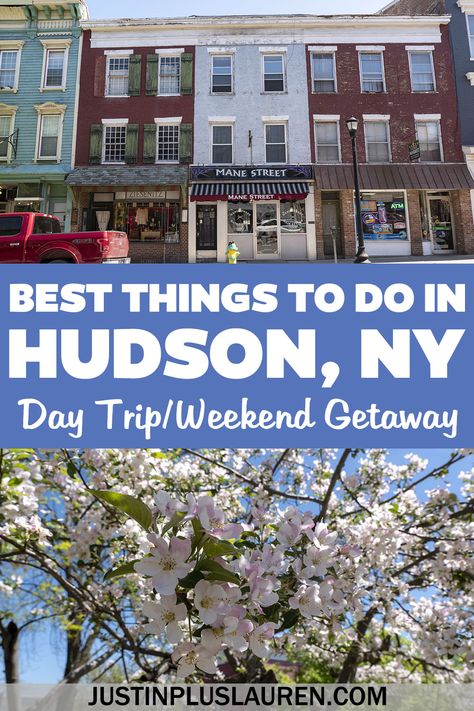 Here are the best things to do in Hudson NY, including shopping, restaurants, antiquing, beautiful parks, coffee and tea, and so much more! Hudson Valley NY | Hudson New York | Day trip to Hudson NY | Hudson NY weekend trip | Weekend in Hudson | Day trip from NYC | Weekend trip from NYC | Getaway from New York City | Places to visit in the Hudson Valley New York | Cute towns NY Hudson New York Travel Guide, Hudson Ny Things To Do, Things To Do In Hudson Valley Ny, Hudson Ny Weekend Getaways, Hyde Park Ny, Nyc Weekend Trip, New York Day Trip, Usa Vacations, Day Trip To Nyc