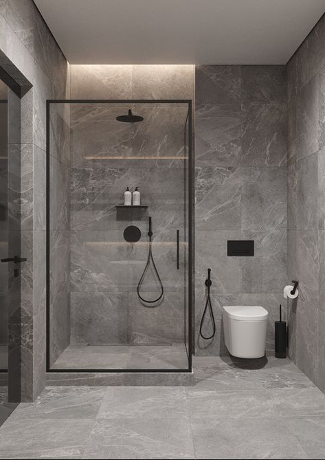 Bathroom Renovation Shower, Small Bathroom Wallpaper, Small Bathroom Layout, Modern Small Bathrooms, Modern Bathroom Tile, Bathroom Inspiration Modern, Bathroom Design Trends, Bathroom Redesign, Bathroom Design Ideas