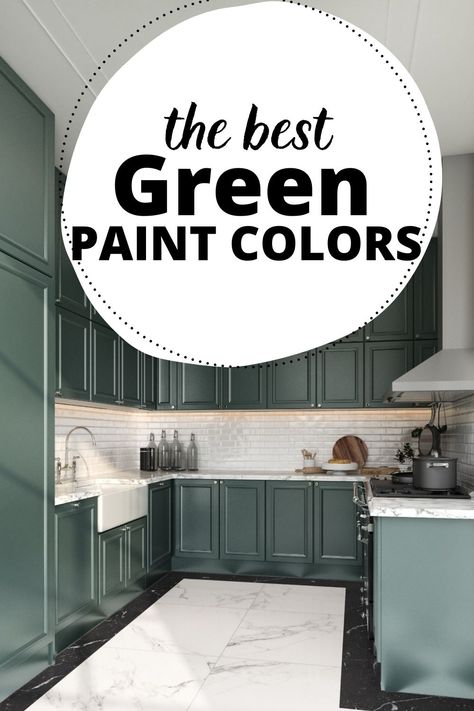 The best green paint colors for your home! Green paint colors for kitchen cabinets plus green paint colors for bedrooms. Magnolia Mineral Green Paint, Bm Green Paint Colors, Green Paint Colors For Kitchen, Behr Neutral Paint Colors, Dark Green Paint Colors, Best Green Paint Colors, Paint Colors For Kitchen Cabinets, Colors For Bedrooms, Colors For Kitchen Cabinets