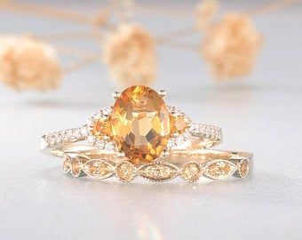 Handmade citrine rings | Etsy Orange Engagement Ring, Citrine Wedding Ring, Citrine Engagement Ring, Citrine Wedding, Yellow Citrine Ring, Birthstone Engagement Rings, Opal Engagement Ring Set, Citrine Ring Engagement, November Birthstone Ring