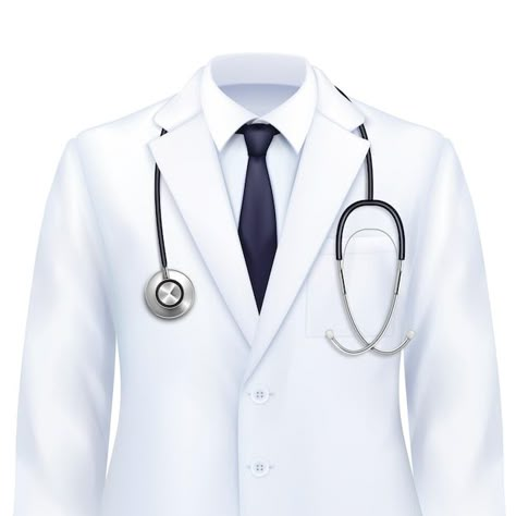 Doctor uniform realistic composition wit... | Free Vector #Freepik #freevector #doctor-uniform #doctor-coat #white-coat #medical-uniforms Medical Dress, Nft Art Ideas, Nft Pfp, Doctor White Coat, Doctor Uniform, Formal Attire For Women, Doctor Images, Doctor Drawing, Doctor Coat