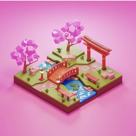 Isometric Art 3d, Low Poly Blender, Blender Low Poly, Lowpoly 3d, Blender Models, Concept Art Tutorial, Isometric Art, Isometric Design, Blender Tutorial