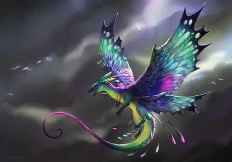 Dragon Familiar, Dragon Spell, Faerie Dragon, Dragon Butterfly, Dragon Dnd, Butterfly Dragon, Dragon Artwork Fantasy, Cool Dragons, Fairy Dragon