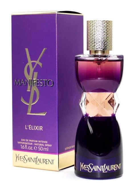 Yves Saint Laurent Manifesto L'Elixer eau de parfum Yves Saint Laurent Manifesto, Saint Laurent Perfume, Chanel Art, Fragrances Perfume Woman, Perfume Packaging, Dior Perfume, Smell Goods, Perfume Scents, Sweet Smell