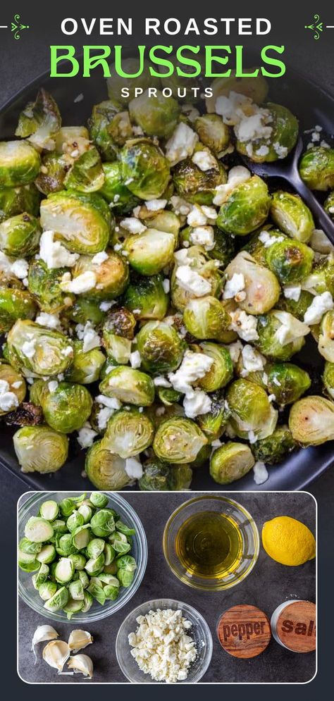 Feta And Brussel Sprouts, Brussel Sprouts With Feta Cheese, Brussels Sprouts With Feta, Brussel Sprouts And Feta Cheese, Brussel Sprout Feta Recipes, Feta Brussel Sprouts Roasted, Feta Brussel Sprouts, Roasted Brussel Sprouts With Feta, Brussel Sprout Recipes With Feta Cheese