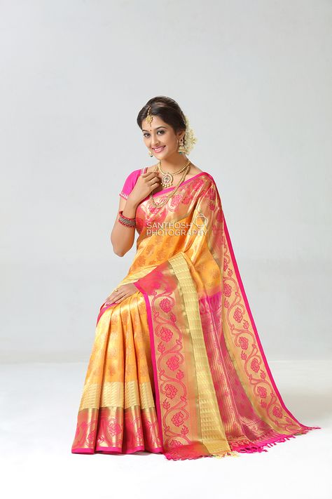 Silk saree photography.Silk Saree Photoshoot. #silk #saree #kanchipuram #weddingsarees #wedding #pattu #jewellery #indian #female #model #latest #poojajhaveri Pattu Saree Models, Silk Saree Photoshoot, Saree Photography, Saree Images, Saree Model, Saree Kanchipuram, Traditional Silk Saree, New Template, Interior Design Photography