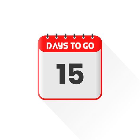 Countdown icon 15 Days Left for sales promotion. Promotional sales banner 15 days left to go 15 Days Left Countdown, 15 Days To Go Countdown, Days To Go Countdown, Number Vector, Cardboard Design, Alphabet Code, Formal Men Outfit, Formal Men, Sales Promotion