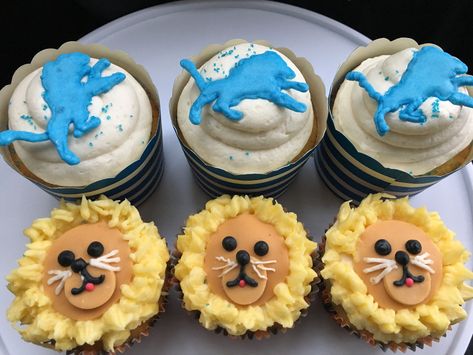 Detroit Lions cupcakes Detroit Lions Cupcakes, Detroit Lions Desserts, Lion Cupcakes, Football Cupcakes, Lions Football, Birthday Cupcakes, Detroit Lions, Lion, Thanksgiving