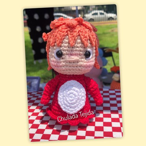 •ponyo• #tejido #amigurumis #crochet #ganchillo #hilaza #emprendimiento Ponyo Crochet, Crochet, Anime, Instagram