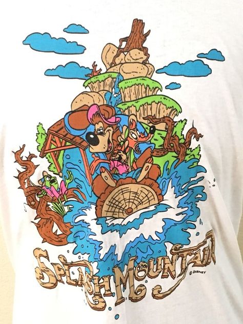 Vintage Disney Parks Splash Mountain White T-Shirt Shirt Size Large NWT #Disney #GraphicTee Disney Splash Mountain, Splash Mountain, Mountain Tshirt, Vintage Disney, White T Shirt, Disney Parks, Vintage Tshirts, Ebay Store, Harley Davidson