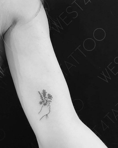 Tattoo Hand Holding Flowers, Holding Flowers Tattoo, Iris Flower Tattoo, Film Analysis, Hands Holding Flowers, Wildflower Tattoo, Poppies Tattoo, Tattoo Hand, 4 Tattoo