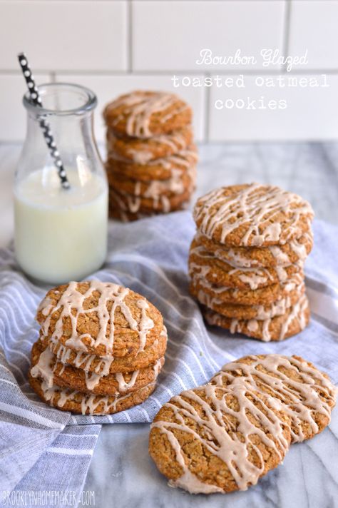 Laceys Cookies Recipe, Whiskey Cookies, Toasted Oatmeal, Bourbon Cookies, Cookie Glaze, Keeping In Touch, Bourbon Glaze, Wild Goose, Walnut Cookies