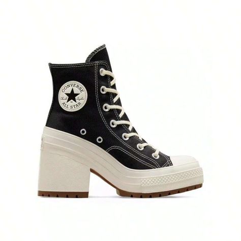 Converse Unisex Chuck 70 De Luxe Heel Sneakers | SHEIN USA Chuck 70 De Luxe Heel, Heel Sneakers, Converse Chuck 70, Chuck 70, Sneaker Heels, Chucks Converse, Converse, Heels, Sneakers